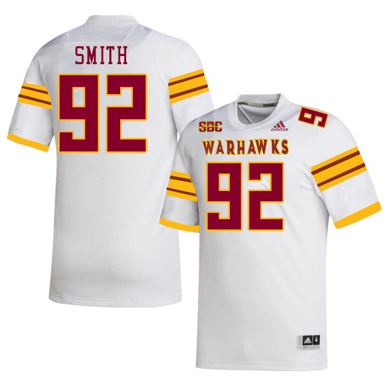 #92 James Smith Louisiana-Monroe Warhawks College Football Jerseys Stitched-White